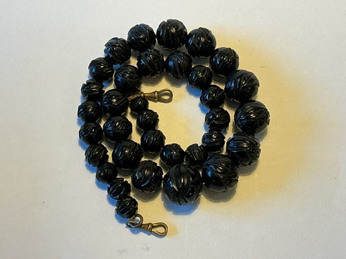 Antique victorian whitby jet - whitby,