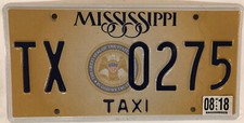 TAXI license plate Cab Limo