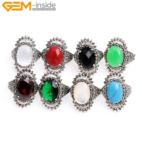 Rings turquoise coral - coral, agate