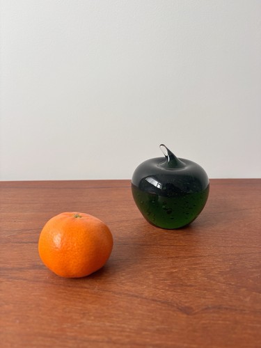 Art glass green solid apple - green,
