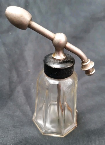 Vintage faceted glass perfume - vintage,