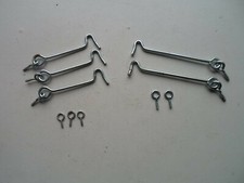 Pack of 3 x 3" or 2 x 4" Lightweight Gate / Cabin . Door Hook And Eye Galvanized