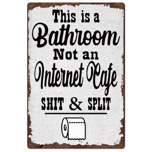 Superdant bathroom metal signs - superdant,