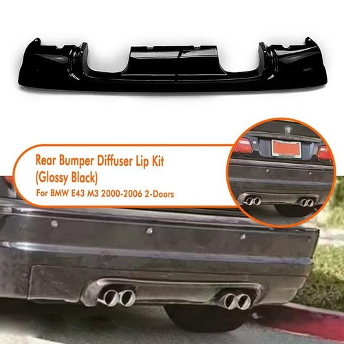 Gloss black rear bumper - black,