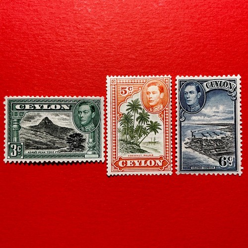 Ceylon stamps 1938 kgvi low - ceylon,