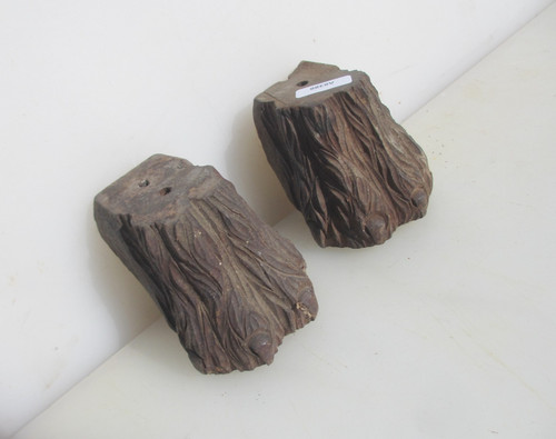 Vintage carved wooden - carved, planter