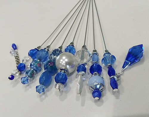 Vintage bead hatpins - x,
