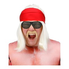 Smiffys 90's Wrestling Star Kit Accessory Wig Tash Adults Mens Fancy Dress