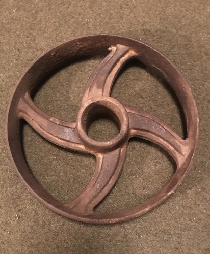 Antique flywheel pulley cast - flywheel,