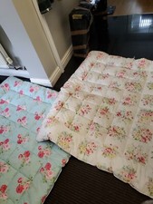 Cath Kidstonx2 Eiderdown Antique Rose Blue And White Beautiful immucalte condio