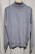 NEW PETER MILLER Wool Blend Roll Neck GOLF Jumper Arm Logo Size Large Mens