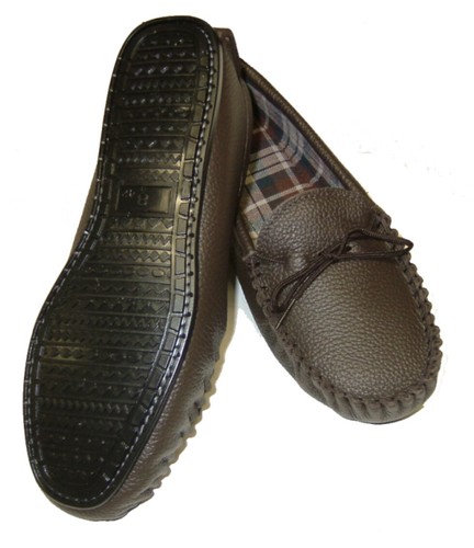 Mens brown moccasin slipers - mens,
