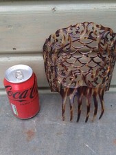 Antique French Faux Tortoiseshell Ladies Hair Slide 8" x 6"