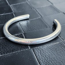 Solid 999 Heavy Silver Torque Bangle Cuff Handmade For Men And Women Round Cuff