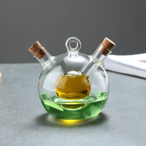 Round glass olive oil - olive, and