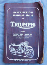 TRIUMPH MOTORCYCLE MANUAL/BOOK