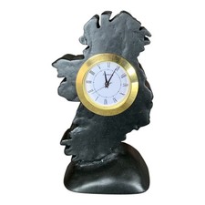 Map of Ireland Clock 8cm Bog Turf Freestanding Irish Made St Patrick's Gift