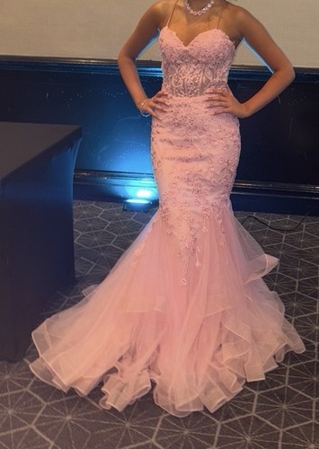 Pink prom dress - pink,