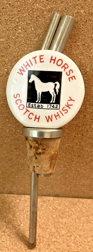 White horse whisky - white, (ceramic)