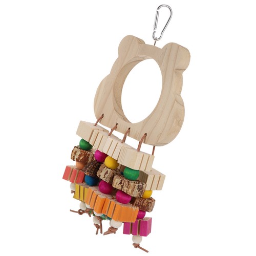 1pc wooden parrot - toy, hanging
