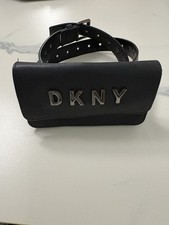 DKNY Black Faux Leather Belt