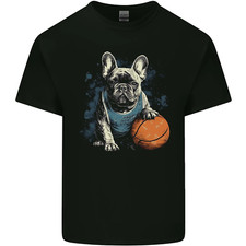 A French Bulldog With a Basketball Dog Kids T-Shirt Childrens