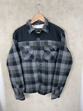 Men's Flannel Shacket Shirt Long Sleeve Fleece Lined Size M Medium 21 Men