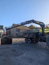 Grab Hiab Crane Trailer Muck Dump Trailer Farm Tractor