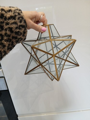 Star shaped glass light shade - glass,
