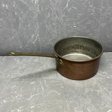 Vintage Peerage Copper Saucepan – 7” Tin Lined with Brass Handle – Made In UK
