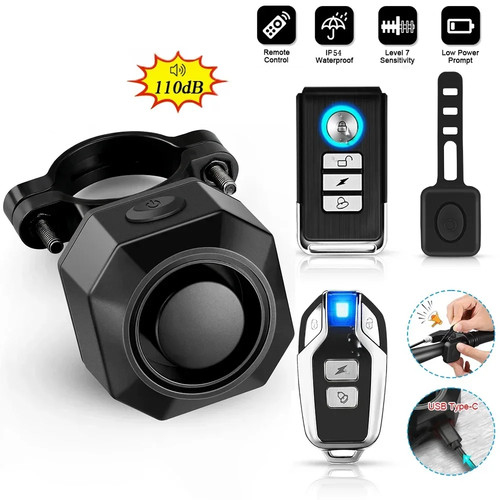 Wireless bicycle alarm usb - wireless,