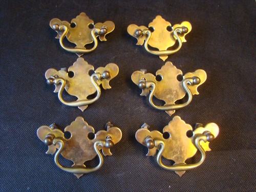 Vintage brass drop - vintage, pull
