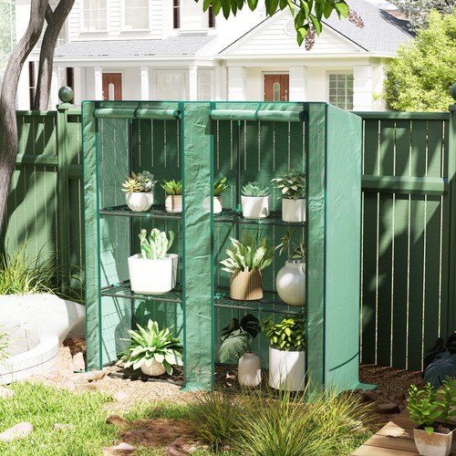 Lean greenhouse with tier - greenhouse, 3