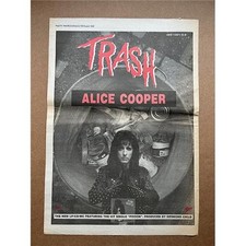 ALICE COOPER TRASH POSTER SIZED original music press advert from 1989 (aged) - p