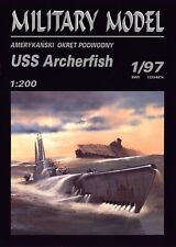 Card Paper Model Kit Halinski American Submarine USS Archerfish Scale 1:200