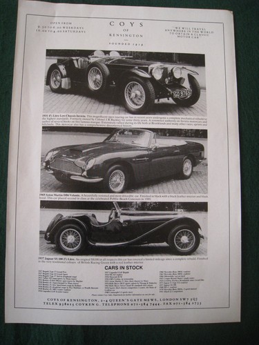 Coys kensington car stock - coys, of