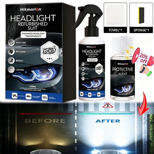 Car headlight restoration kit - headlight,