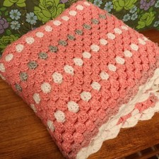 Pink Knitted Crochet Warm