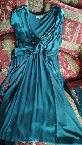 Jigsaw teal dress with - with, silk