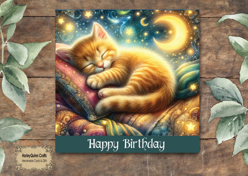 Cat 086 birthday card cute - cat,