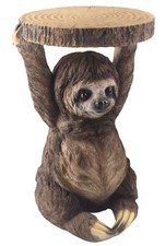 52CM SLOTH SIDE COFFEE BEDSIDE TABLE PLANT STAND ANIMAL STATUE POLYSTONE