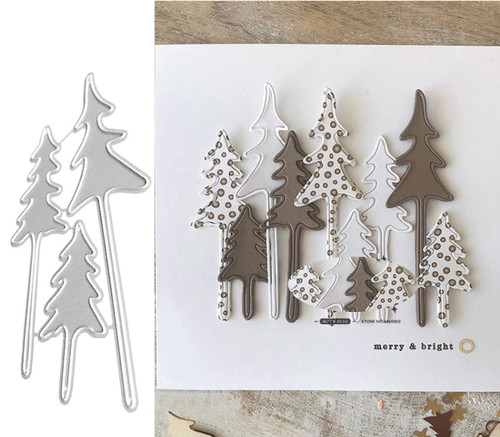 3pcs christmas tree metal - christmas,