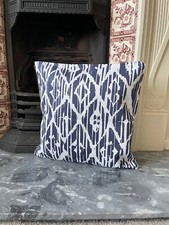 Navy Stamp Effect Tile Print