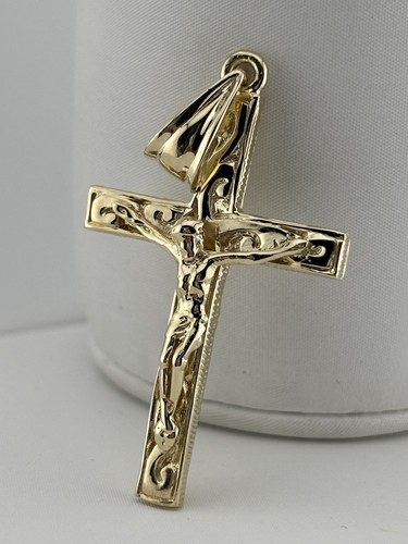 9ct solid yellow gold - solid, large