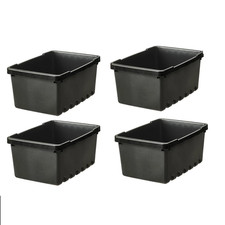 4x IKEA UPPSNOFSAD Storage box Container Durable Storage Unit black 25x17x12 cm
