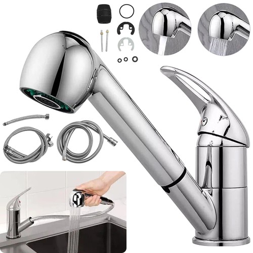 Chrome combi mixer tap pull - tap,