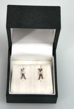 Ortak Sterling Silver Diamond Stud Earrings in Box - Thames Hospice