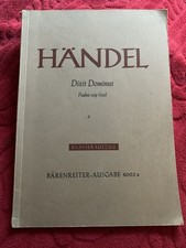 SATB Choral Music With Piano. Handel: Dixit Dominus Softback Music Book