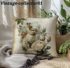 Rabbit Vintage Style Cushion Cover Room British Wildlife Soft Touch 45 x 45 BN 