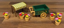 VINTAGE SYLVANIAN FAMILIES 1987 TOMY FLOWER CART SET 3306 - COMPLETE - VGC ?